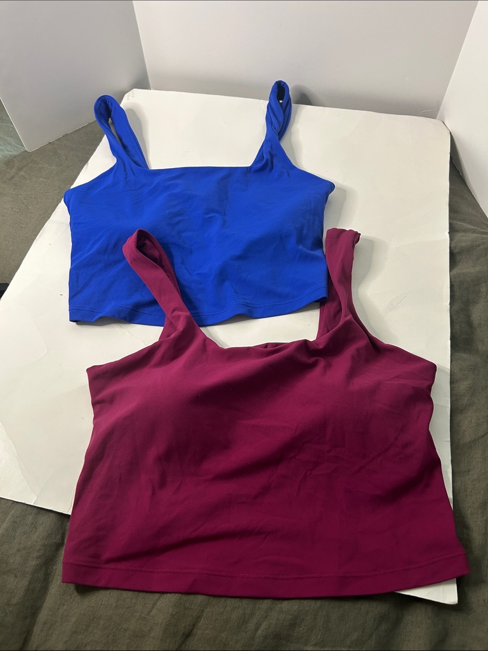 Athleta Women’s Sports top/with inside bra  - Blue and Berry